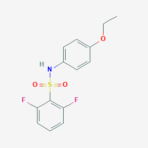 molecular formula C14H13F2NO3S B263631 N-(4-ethoxyphenyl)-2,6-difluorobenzenesulfonamide 