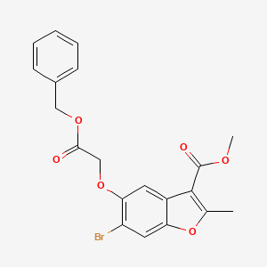 Methyl 5-[2-(benzyloxy)-2-oxoethoxy]-6-bromo-2-methyl-1-benzofuran-3-carboxylate