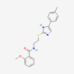 2-methoxy-N-(2-((5-(p-tolyl)-1H-imidazol-2-yl)thio)ethyl)benzamide