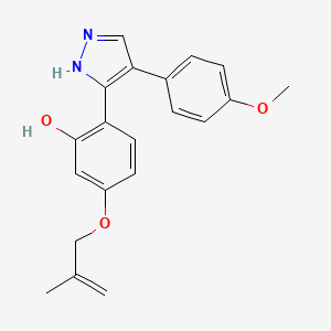 6-[4-(4-Methoxyphenyl)-1,2-dihydropyrazol-3-ylidene]-3-(2-methylprop-2-enoxy)-1-cyclohexa-2,4-dienone