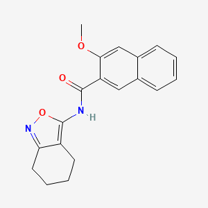 molecular formula C19H18N2O3 B2636320 3-methoxy-N-(4,5,6,7-tetrahydrobenzo[c]isoxazol-3-yl)-2-naphthamide CAS No. 946322-74-3