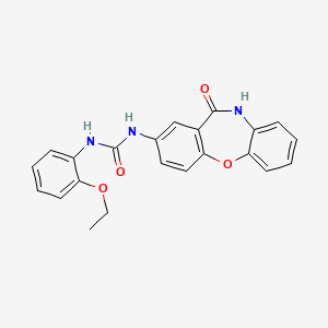 molecular formula C22H19N3O4 B2636322 1-(2-Ethoxyphenyl)-3-(11-oxo-10,11-dihydrodibenzo[b,f][1,4]oxazepin-2-yl)urea CAS No. 1203352-49-1