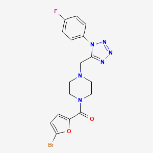 (5-bromofuran-2-yl)(4-((1-(4-fluorophenyl)-1H-tetrazol-5-yl)methyl)piperazin-1-yl)methanone