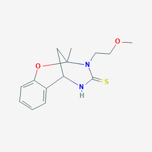 3-(2-methoxyethyl)-2-methyl-2,3,5,6-tetrahydro-4H-2,6-methano-1,3,5-benzoxadiazocine-4-thione