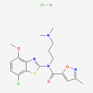 N-(7-chloro-4-methoxybenzo[d]thiazol-2-yl)-N-(3-(dimethylamino)propyl)-3-methylisoxazole-5-carboxamide hydrochloride