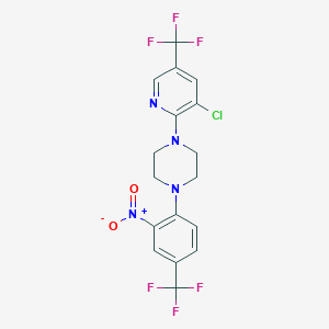 1-[3-Chloro-5-(trifluoromethyl)pyridin-2-yl]-4-[2-nitro-4-(trifluoromethyl)phenyl]piperazine