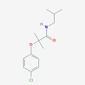 molecular formula C14H20ClNO2 B263635 2-(4-chlorophenoxy)-2-methyl-N-(2-methylpropyl)propanamide 