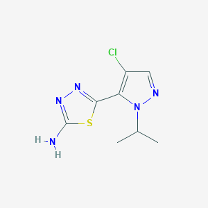 5-(4-Chloro-2-propan-2-ylpyrazol-3-yl)-1,3,4-thiadiazol-2-amine