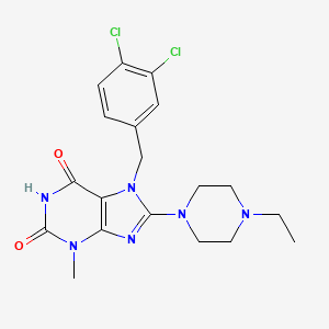 7-(3,4-dichlorobenzyl)-8-(4-ethylpiperazin-1-yl)-3-methyl-1H-purine-2,6(3H,7H)-dione