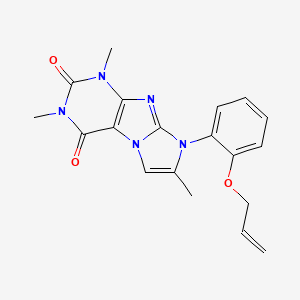 molecular formula C19H19N5O3 B2636354 2,4,7-Trimethyl-6-(2-prop-2-enoxyphenyl)purino[7,8-a]imidazole-1,3-dione CAS No. 887697-16-7