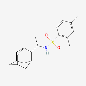 molecular formula C20H29NO2S B2636360 N-[1-(2-金刚烷基)乙基]-2,4-二甲基苯磺酰胺 CAS No. 425401-20-3