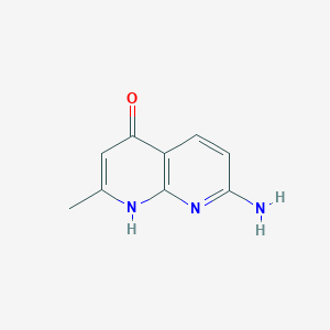 molecular formula C9H9N3O B2636365 7-氨基-2-甲基-1,8-萘啶-4-醇 CAS No. 6238-47-7