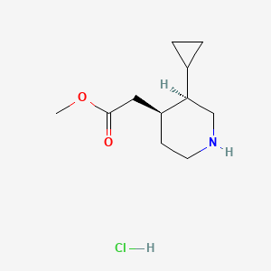 Methyl 2-[(3R,4S)-3-cyclopropylpiperidin-4-yl]acetate;hydrochloride
