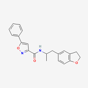 N-(1-(2,3-dihydrobenzofuran-5-yl)propan-2-yl)-5-phenylisoxazole-3-carboxamide