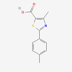 molecular formula C12H11NO2S B2636395 4-甲基-2-(4-甲基苯基)-1,3-噻唑-5-羧酸 CAS No. 54001-13-7