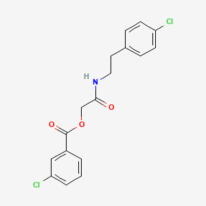 molecular formula C17H15Cl2NO3 B2636397 2-{[2-(4-Chlorophenyl)ethyl]amino}-2-oxoethyl 3-chlorobenzoate CAS No. 1001945-71-6