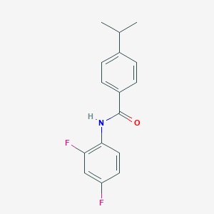 molecular formula C16H15F2NO B263640 N-(2,4-difluorophenyl)-4-(propan-2-yl)benzamide 