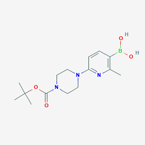 molecular formula C15H24BN3O4 B2636400 6-(4-BOC-Piperazino)-2-methylpyridine-3-boronic acid CAS No. 2377606-26-1