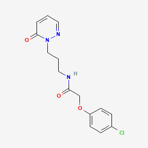 molecular formula C15H16ClN3O3 B2636403 2-(4-chlorophenoxy)-N-(3-(6-oxopyridazin-1(6H)-yl)propyl)acetamide CAS No. 1105233-20-2