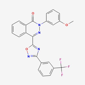molecular formula C24H15F3N4O3 B2636407 2-(3-methoxyphenyl)-4-(3-(3-(trifluoromethyl)phenyl)-1,2,4-oxadiazol-5-yl)phthalazin-1(2H)-one CAS No. 1359475-47-0