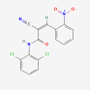 (Z)-2-cyano-N-(2,6-dichlorophenyl)-3-(2-nitrophenyl)prop-2-enamide