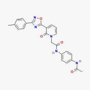 N-[4-(acetylamino)phenyl]-2-[3-[3-(4-methylphenyl)-1,2,4-oxadiazol-5-yl]-2-oxopyridin-1(2H)-yl]acetamide