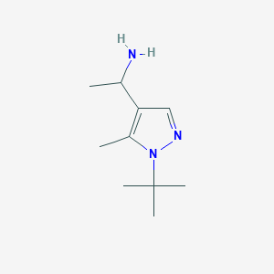 molecular formula C10H19N3 B2636440 1-(1-Tert-butyl-5-methylpyrazol-4-yl)ethanamine CAS No. 1152950-07-6
