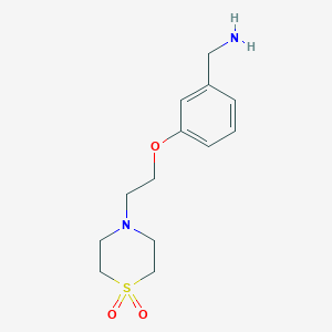 4-{2-[3-(Aminomethyl)phenoxy]ethyl}-1lambda6-thiomorpholine-1,1-dione