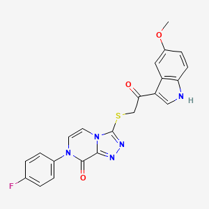 7-(4-fluorophenyl)-3-((2-(5-methoxy-1H-indol-3-yl)-2-oxoethyl)thio)-[1,2,4]triazolo[4,3-a]pyrazin-8(7H)-one