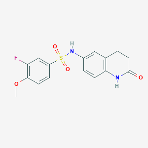 3-fluoro-4-methoxy-N-(2-oxo-1,2,3,4-tetrahydroquinolin-6-yl)benzenesulfonamide