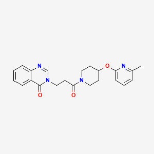 molecular formula C22H24N4O3 B2636468 3-(3-(4-((6-methylpyridin-2-yl)oxy)piperidin-1-yl)-3-oxopropyl)quinazolin-4(3H)-one CAS No. 1797593-42-0