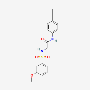 molecular formula C19H24N2O4S B2636472 N-(4-叔丁基苯基)-2-(3-甲氧基苯磺酰胺基)乙酰胺 CAS No. 690245-94-4