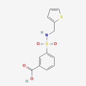 molecular formula C12H11NO4S2 B2636474 3-[(Thiophen-2-ylmethyl)sulfamoyl]benzoic acid CAS No. 603118-17-8