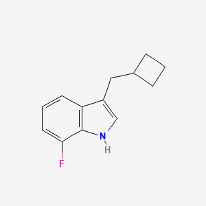 molecular formula C13H14FN B2636476 3-(Cyclobutylmethyl)-7-fluoro-1H-indole CAS No. 1697468-04-4