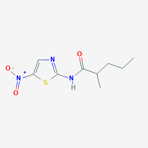 molecular formula C9H13N3O3S B263648 2-methyl-N-(5-nitro-1,3-thiazol-2-yl)pentanamide 
