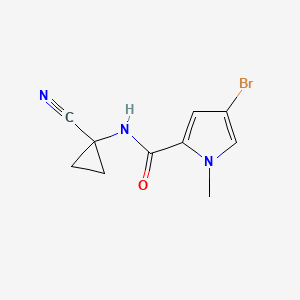 molecular formula C10H10BrN3O B2636484 4-溴-N-(1-氰基环丙基)-1-甲基吡咯-2-甲酰胺 CAS No. 1384637-11-9
