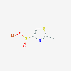 molecular formula C4H4LiNO2S2 B2636491 Lithium(1+) ion 2-methyl-1,3-thiazole-4-sulfinate CAS No. 2172154-05-9