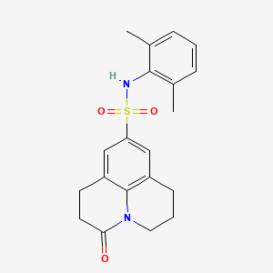N-(2,6-dimethylphenyl)-3-oxo-1,2,3,5,6,7-hexahydropyrido[3,2,1-ij]quinoline-9-sulfonamide