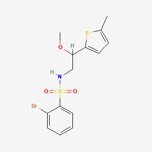 2-bromo-N-(2-methoxy-2-(5-methylthiophen-2-yl)ethyl)benzenesulfonamide