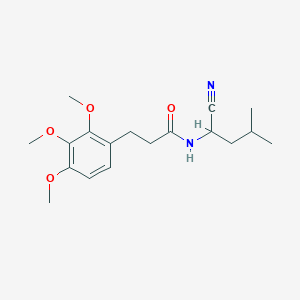 molecular formula C18H26N2O4 B2636499 N-(1-cyano-3-methylbutyl)-3-(2,3,4-trimethoxyphenyl)propanamide CAS No. 1311622-07-7