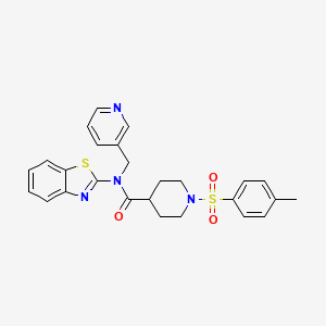 N-(benzo[d]thiazol-2-yl)-N-(pyridin-3-ylmethyl)-1-tosylpiperidine-4-carboxamide