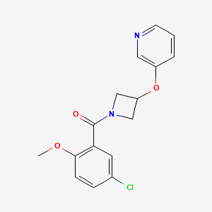 molecular formula C16H15ClN2O3 B2636508 (5-Chloro-2-methoxyphenyl)(3-(pyridin-3-yloxy)azetidin-1-yl)methanone CAS No. 1903510-24-6