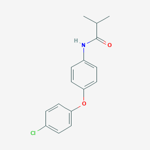molecular formula C16H16ClNO2 B263651 N-[4-(4-chlorophenoxy)phenyl]-2-methylpropanamide 