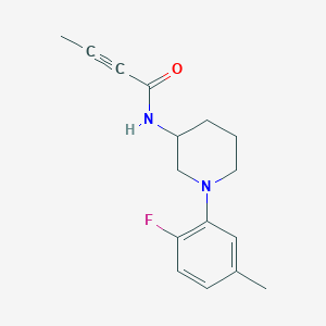 molecular formula C16H19FN2O B2636517 N-[1-(2-fluoro-5-methylphenyl)piperidin-3-yl]but-2-ynamide CAS No. 2094538-17-5