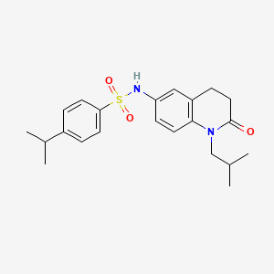 molecular formula C22H28N2O3S B2636520 N-(1-isobutyl-2-oxo-1,2,3,4-tetrahydroquinolin-6-yl)-4-isopropylbenzenesulfonamide CAS No. 941906-79-2