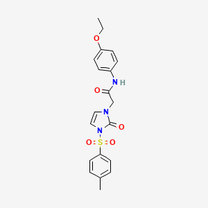 molecular formula C20H21N3O5S B2636524 N-(4-ethoxyphenyl)-2-[3-(4-methylphenyl)sulfonyl-2-oxoimidazol-1-yl]acetamide CAS No. 932352-27-7