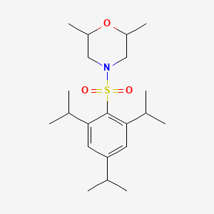 molecular formula C21H35NO3S B2636543 2,6-Dimethyl-4-((2,4,6-triisopropylphenyl)sulfonyl)morpholine CAS No. 349116-68-3