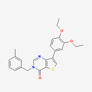 molecular formula C24H24N2O3S B2636547 7-(3,4-diethoxyphenyl)-3-(3-methylbenzyl)thieno[3,2-d]pyrimidin-4(3H)-one CAS No. 1207006-17-4