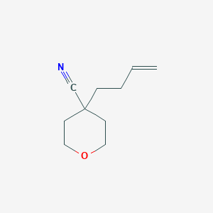 molecular formula C10H15NO B2636562 4-(But-3-en-1-yl)oxane-4-carbonitrile CAS No. 1870186-10-9