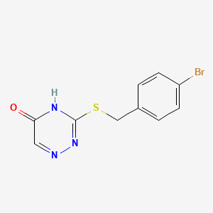 molecular formula C10H8BrN3OS B2636577 3-((4-溴苄基)硫代)-1,2,4-三嗪-5(4H)-酮 CAS No. 786660-56-8